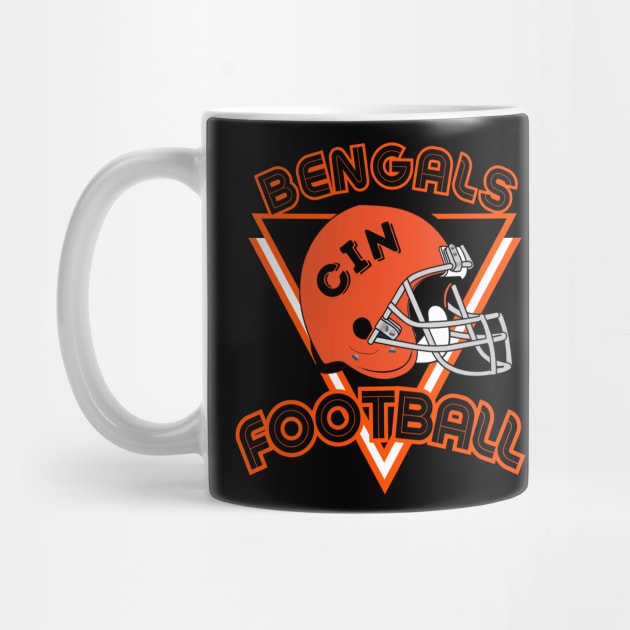 Cincinnati Football Vintage Style by Borcelle Vintage Apparel 